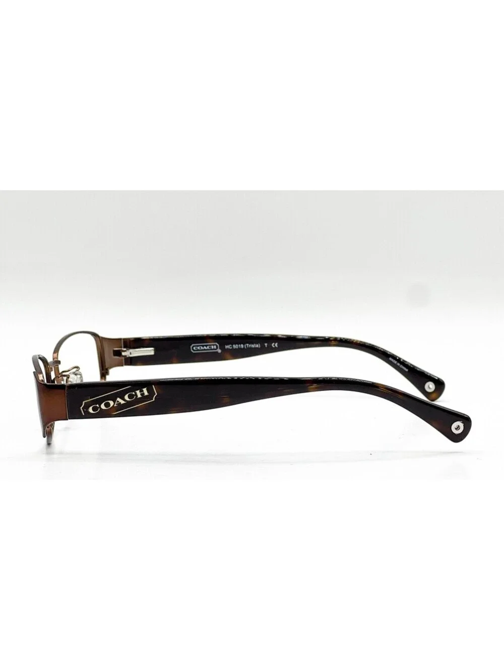 Coach HC 5019 9076 Satin Brown Rectangle Authentic Eyeglass Frames 52-16